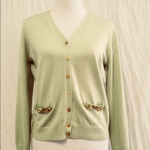 W By Worth Cardigan Sweater Wool Blend Size M